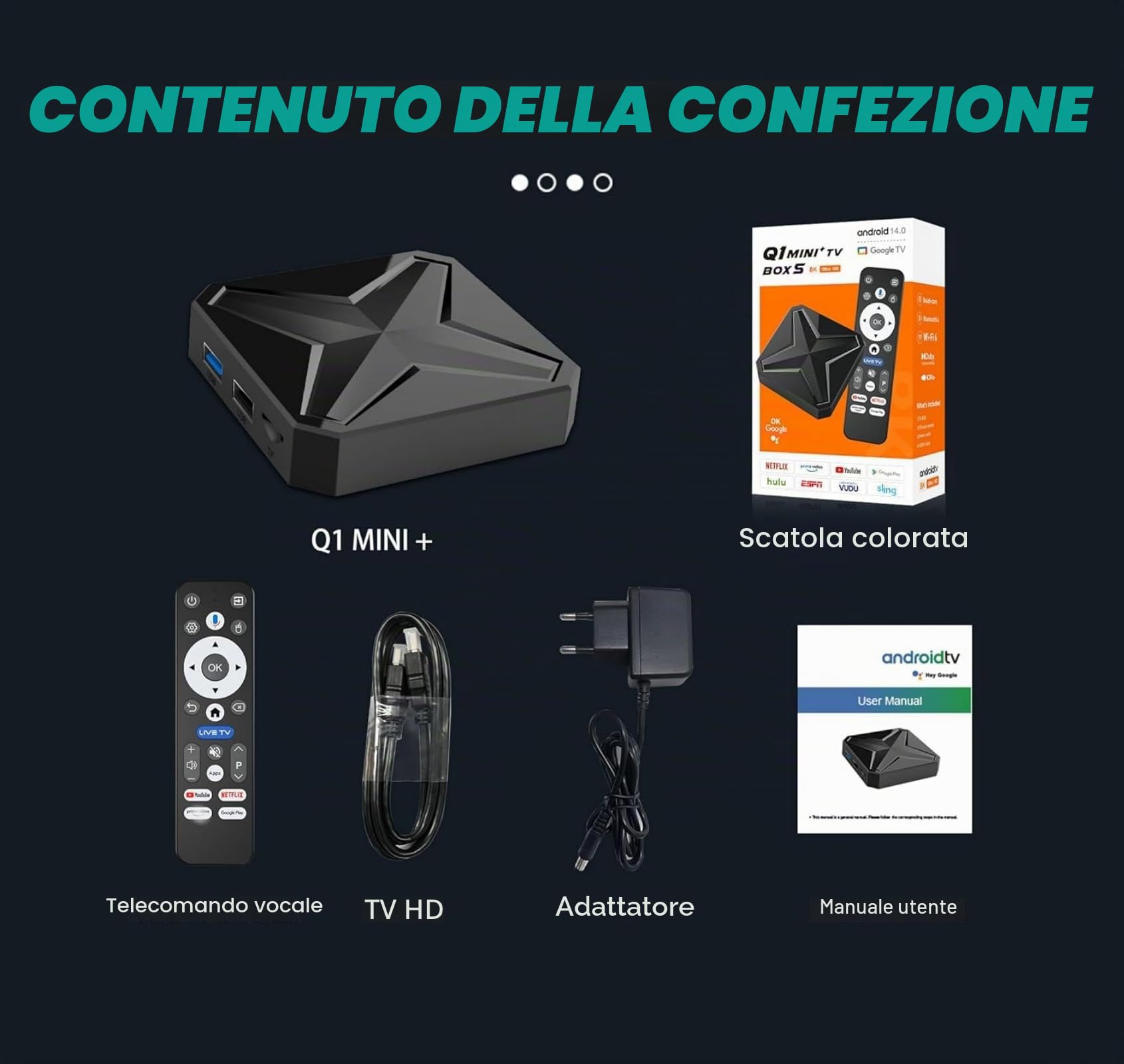 Android TV Box X88 Pro Lettore multimediale 4GB/32GB Box Android TV Android 13.0 RK3528 Quad-Core Cortex-A53 Box Android TV Supporto 8k WiFi 6 Smart TV Box