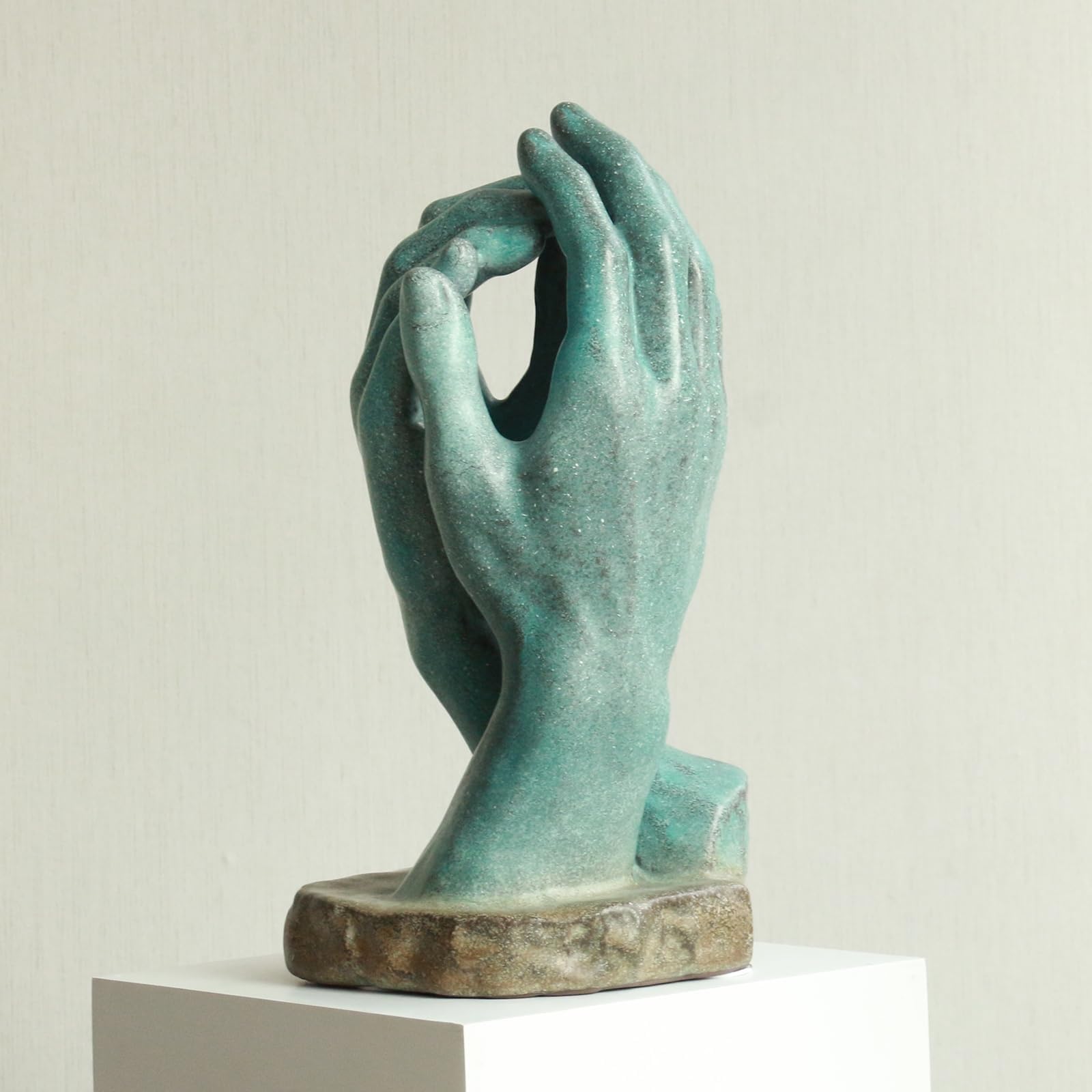 YUZDNM Rodin Art Sculpture - Hand of God Statue, Classic Figurine for Home & Office Décor, Ceramic 11''