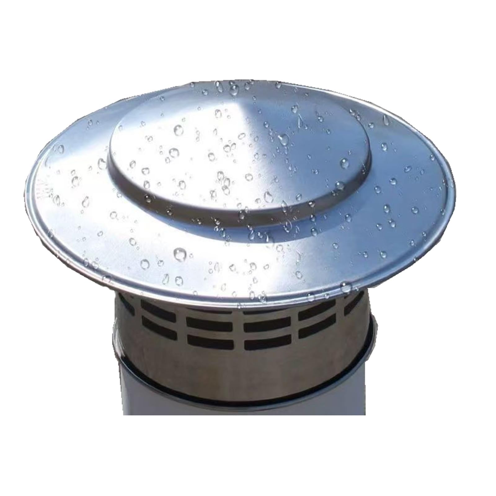 IGNVXMGKP Umbrella Rain Hat for Outdoor Chimney Protection,Stainless Steel Chimney Cap,3-7.9in Round Flue Cover,Stove Pipe Topper for Exterior Fireplace Flue, Furnace Vent(160mm/6.3in)