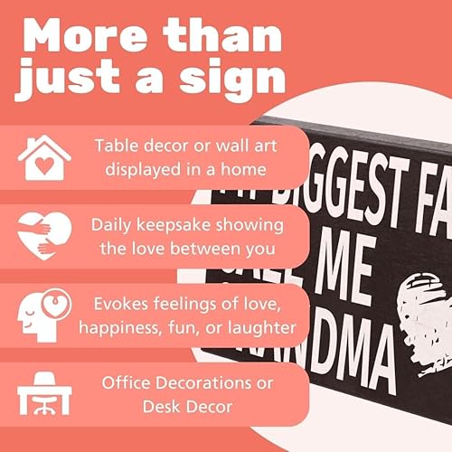 Miniatura 7 de Cartel de My Biggest Fans Call Me Grandage, estante o arte de pared para abuela, decoración del día de la madre, hecho en Estados Unidos