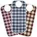 Medokare Adult Bib Clothing Protector - 3 Pack Long Washable Reusable Bibs for Seniors for Eating at Mealtime, Waterproof Stain Resistant Bibs for Elderly