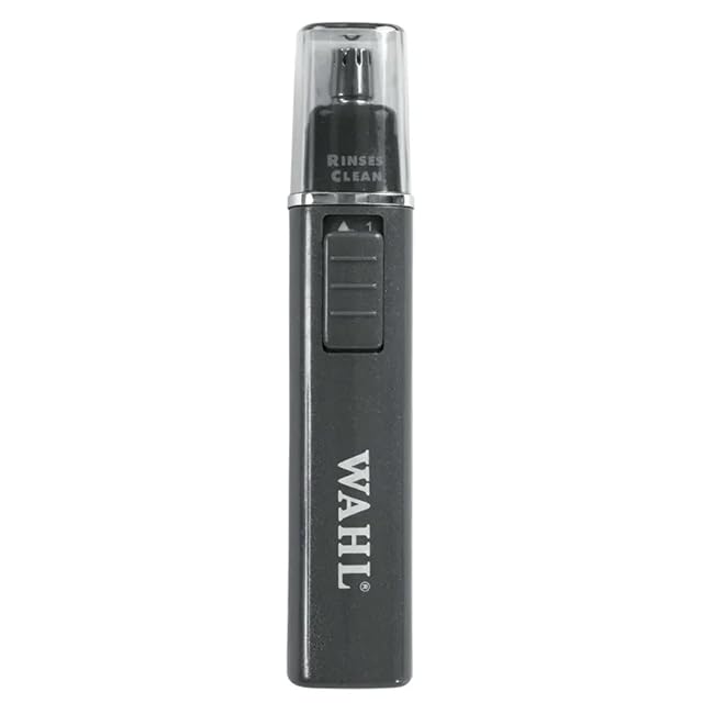 Wahl Professional Nose Trimmer Battery-Operated AA Wet Dry Use Stainless Steel Blades Lightweight Design