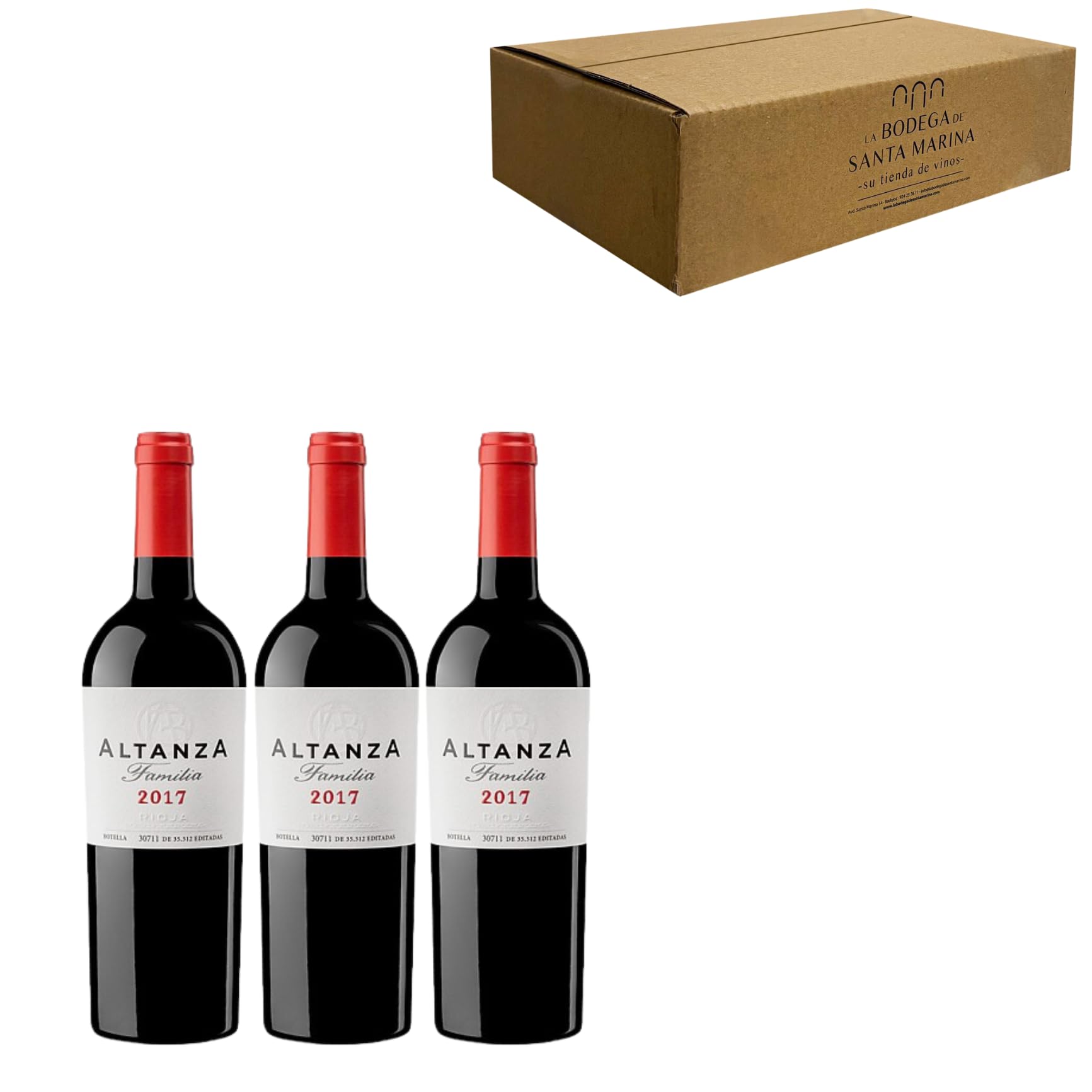 Altanza Familia Reserva - Ideal para Maridar con Carne y Comida Mediterránea - Pack 3 Botellas 75cl
