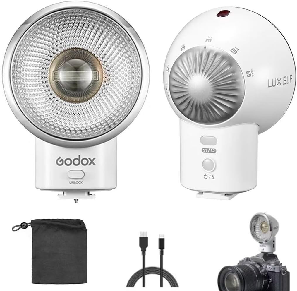 Amazon.com : Godox Lux Elf Retro Camera Flash for Canon Sony Nikon Fuji ...