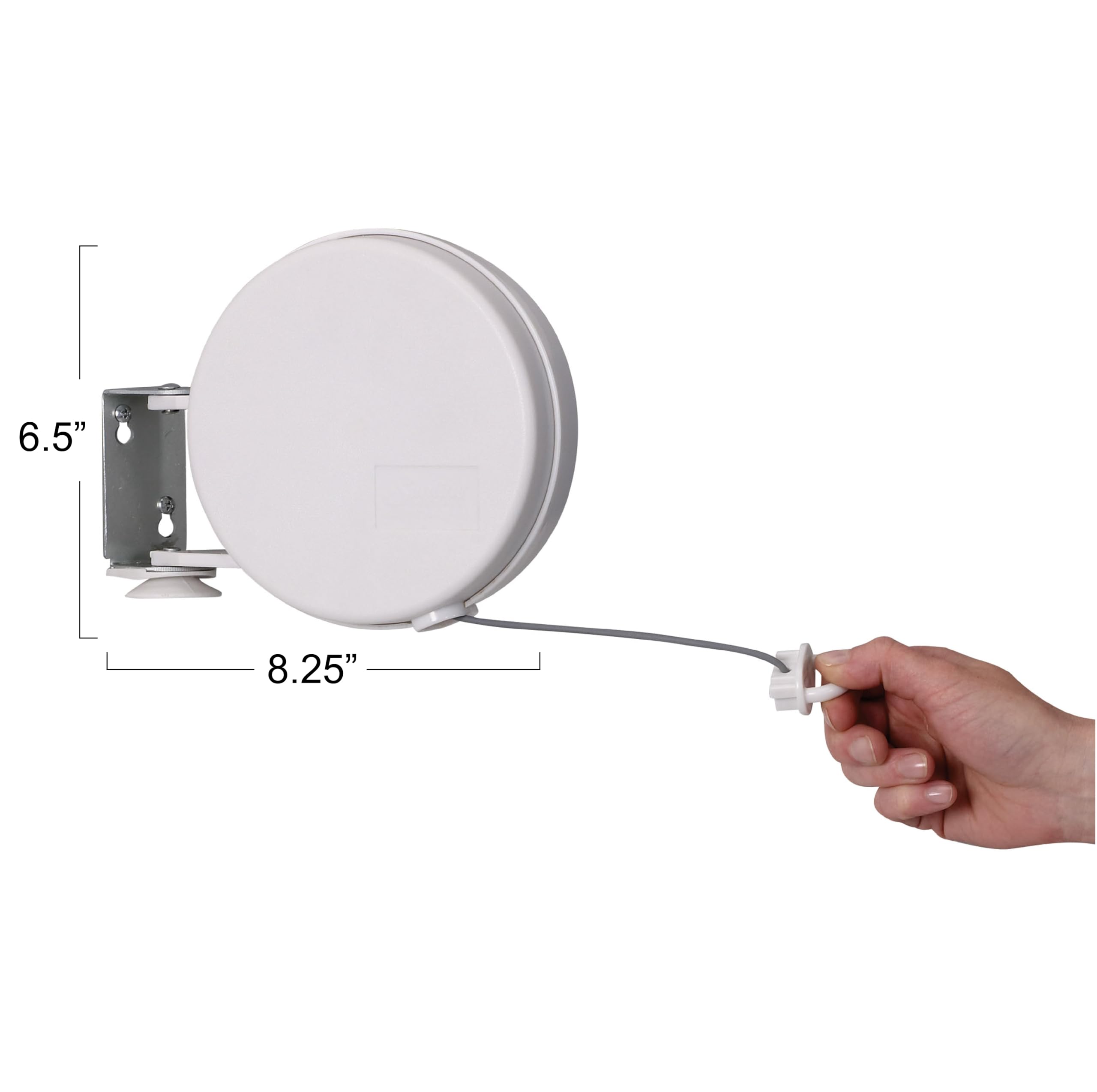 Household Essentials 6.5 L White Plastic Retractable Clothesline