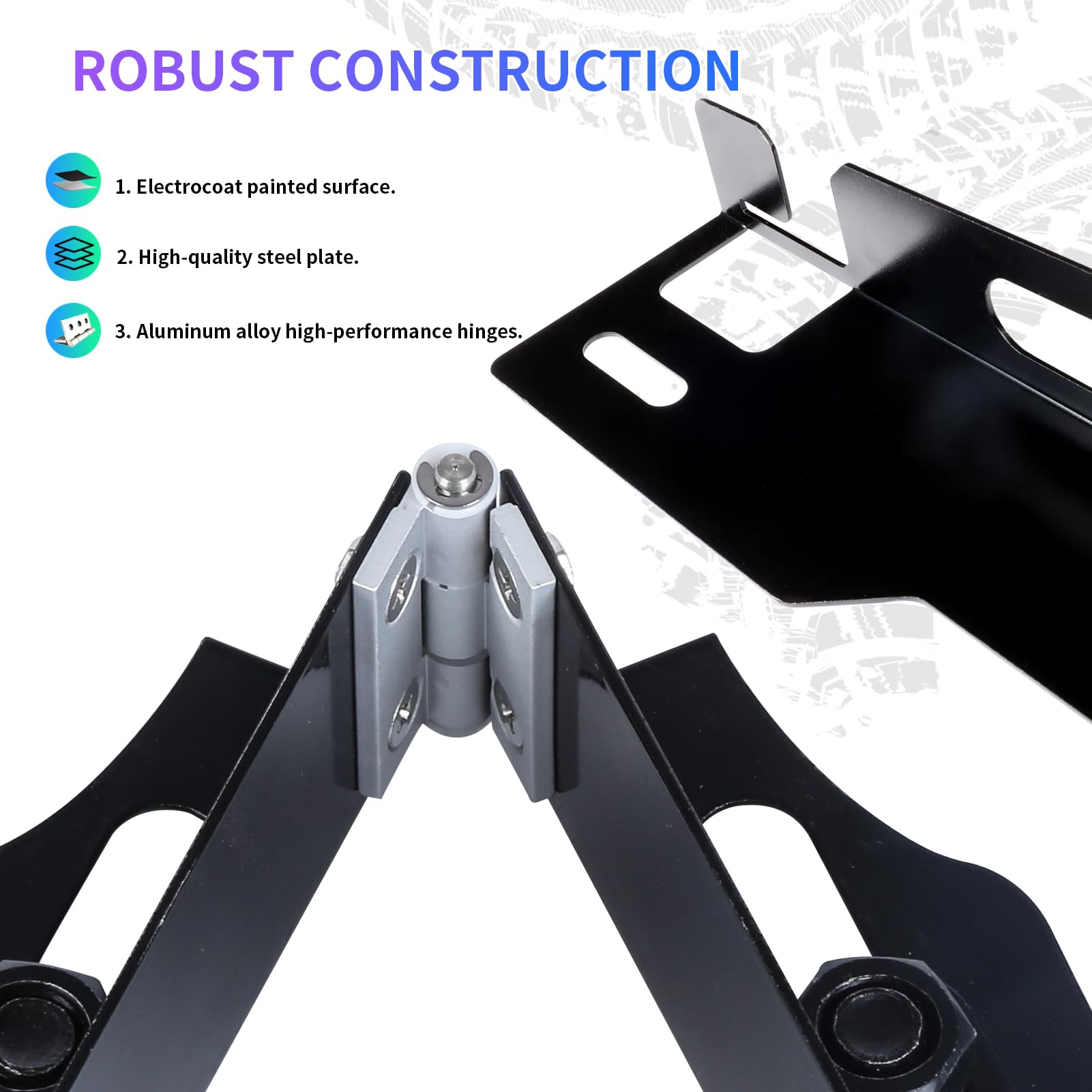 2025 Upgraded Wheel Alignment Tool with Heavy-duty Steel Design & Enhanced Compatibility, A Pair of Collapsible Toe Alignment Tool Plates, Measurements for Truck, SUV Vehicle (2 Tape Measure)