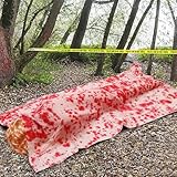 5 Ft Halloween Decorations Outdoor Scary Props, Creepiest Dead Victim Corpse Prop with a Wig & Air Pump, Back from The Grave Dead Body Prop for Haunted House Party Decorations