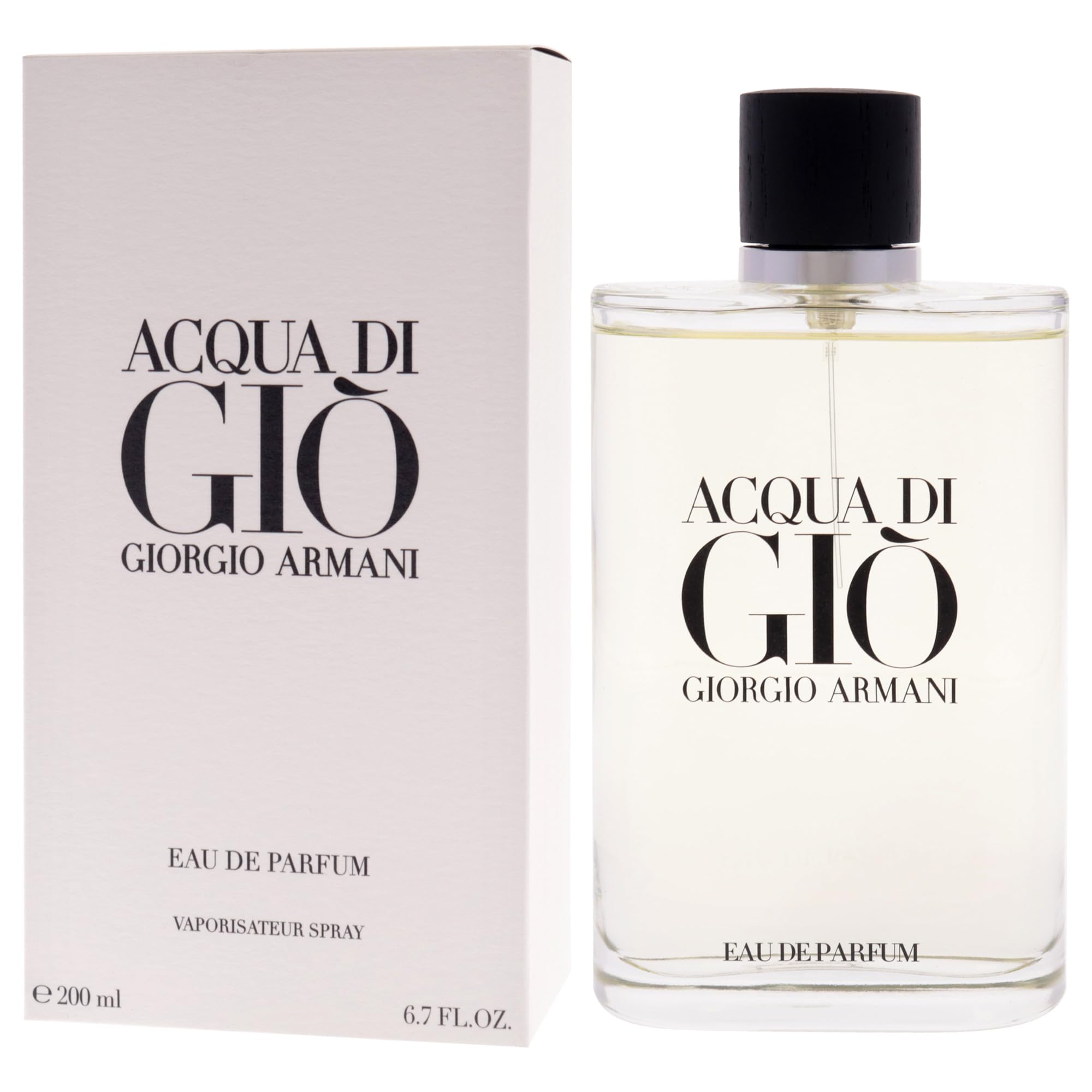 GIORGIO ARMANI, Acqua di Gio Pour Homme, Eau de Parfum, Refillable, profumo da uomo, 200 ml