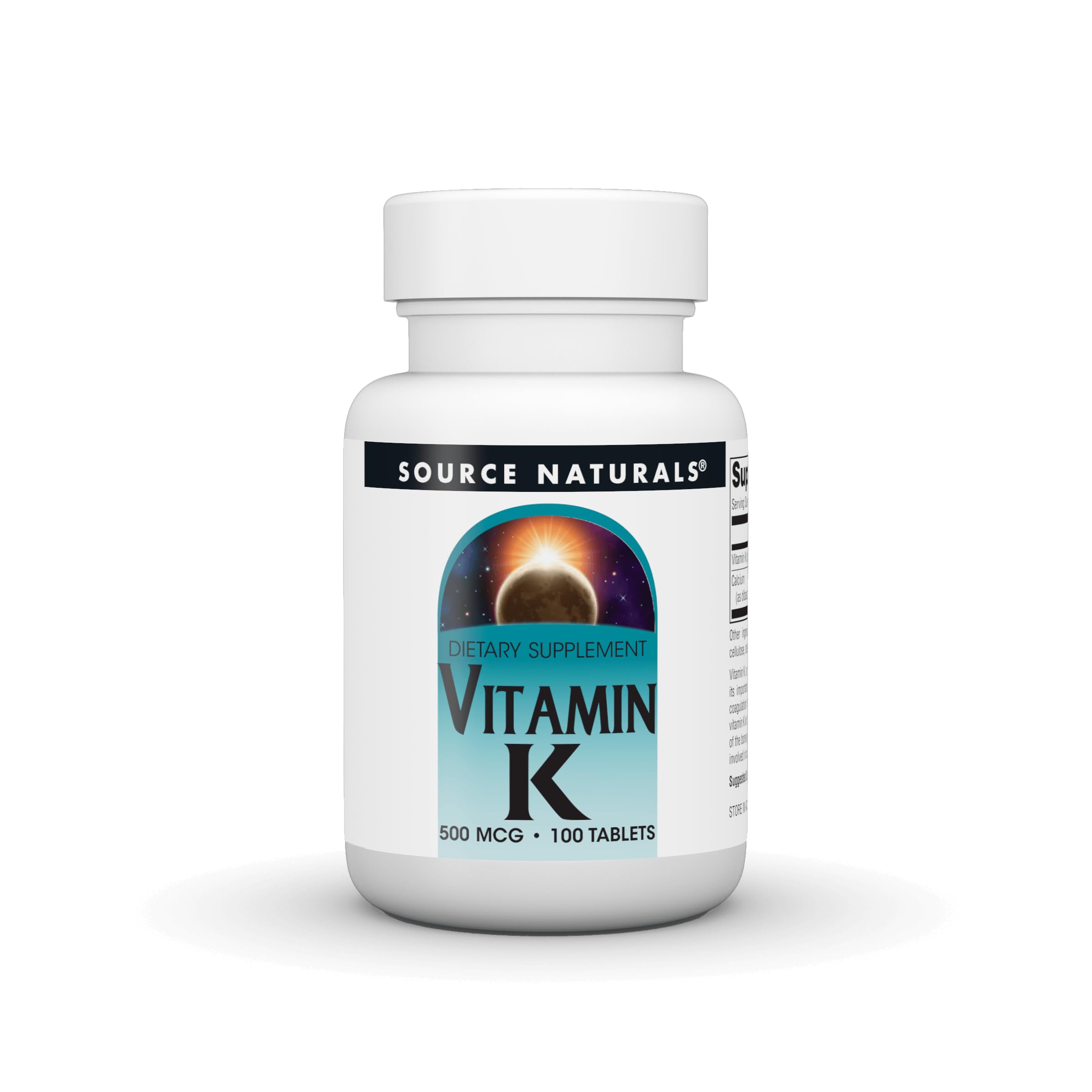 Source Naturals Vitamin K - 500 mcg - 100 Tablets