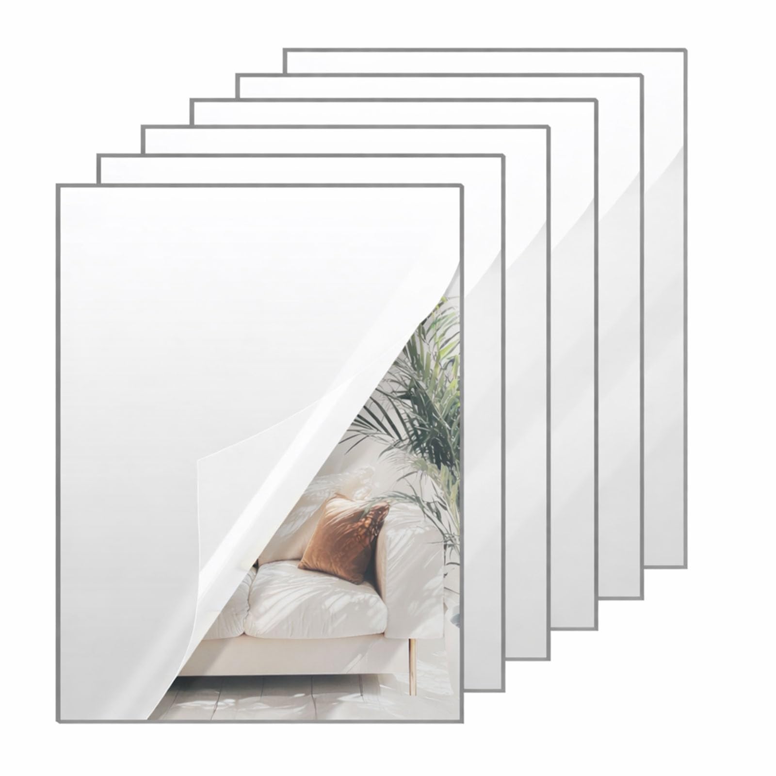 Rose Gold Mirror Acrylic Sheets - 6 Pack, 8x8" -14