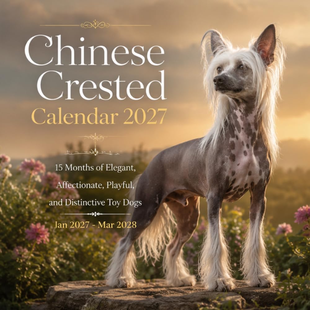Chinese Crested Calendar 2027: 15 Months of Elegant, Affectionate, Playful, and Distinctive Toy Dogs | Jan 27–Mar 2028