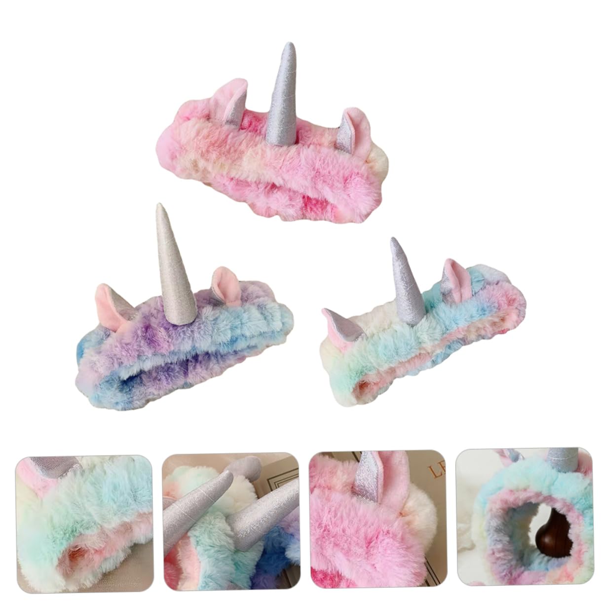SHERCHPRY 9piezas De Para Mujeres Bandas Cabello De Coral Para Lavado Facial y Maquillaje Azul Rosa