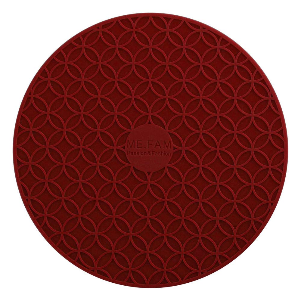 Podkładki silikonowe pod garnki miski na stół izolacyjne - 3 sztuki niebieskie(Placemat 3 Pieces wine Red)
