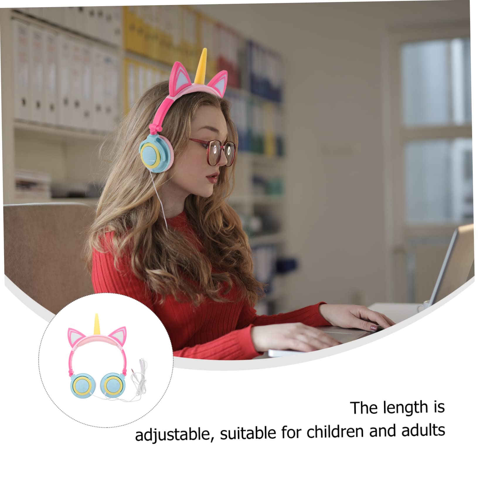 Auriculares De Unicornio Brillantes para Niñas Forma De Unicornio Fabricados Resistente para Jugar El Parque o Fiestas De Cumpleaños