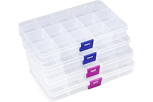 Opret Small Divided Storage Boxes for Crafts, Jewelry, Screws, and Small Items