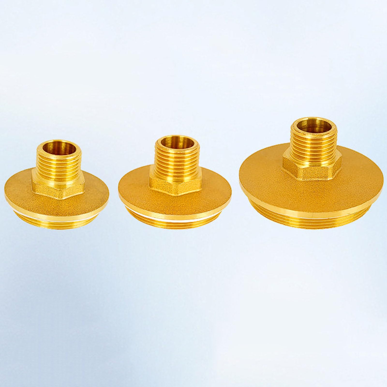 Tappo filtrante a Y in Ottone, Filettatura Maschio per climatizzazione Centrale/Riscaldamento a Pavimento/Tubo Acqua 43/47/58mm DE Verso 1/2", Tutto Rame(58mm to 1/2'')