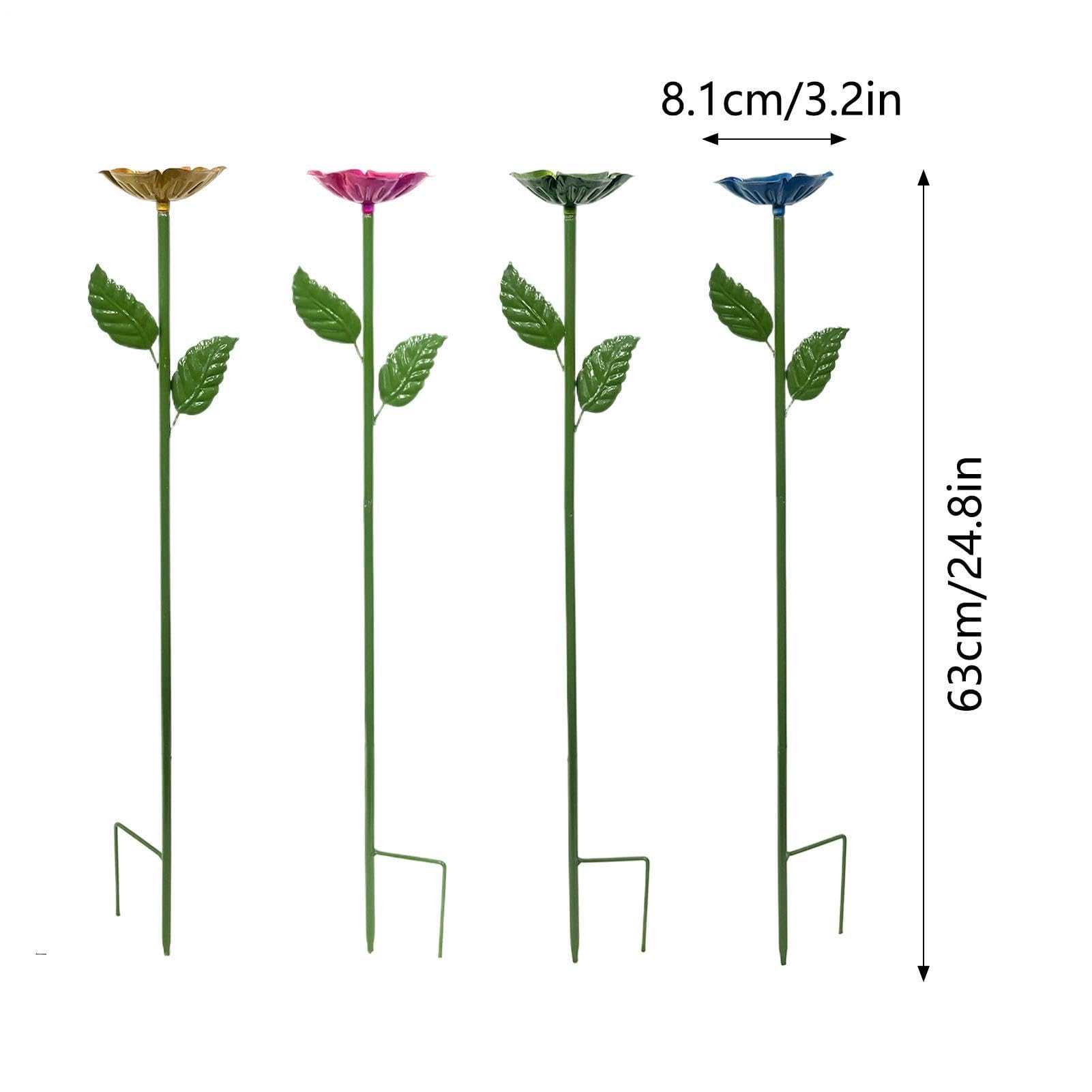 Abbeveratoio per impollinatore, 4 pezzi, decorazione da giardino, in plastica, ideale per api e farfalle in giardino
