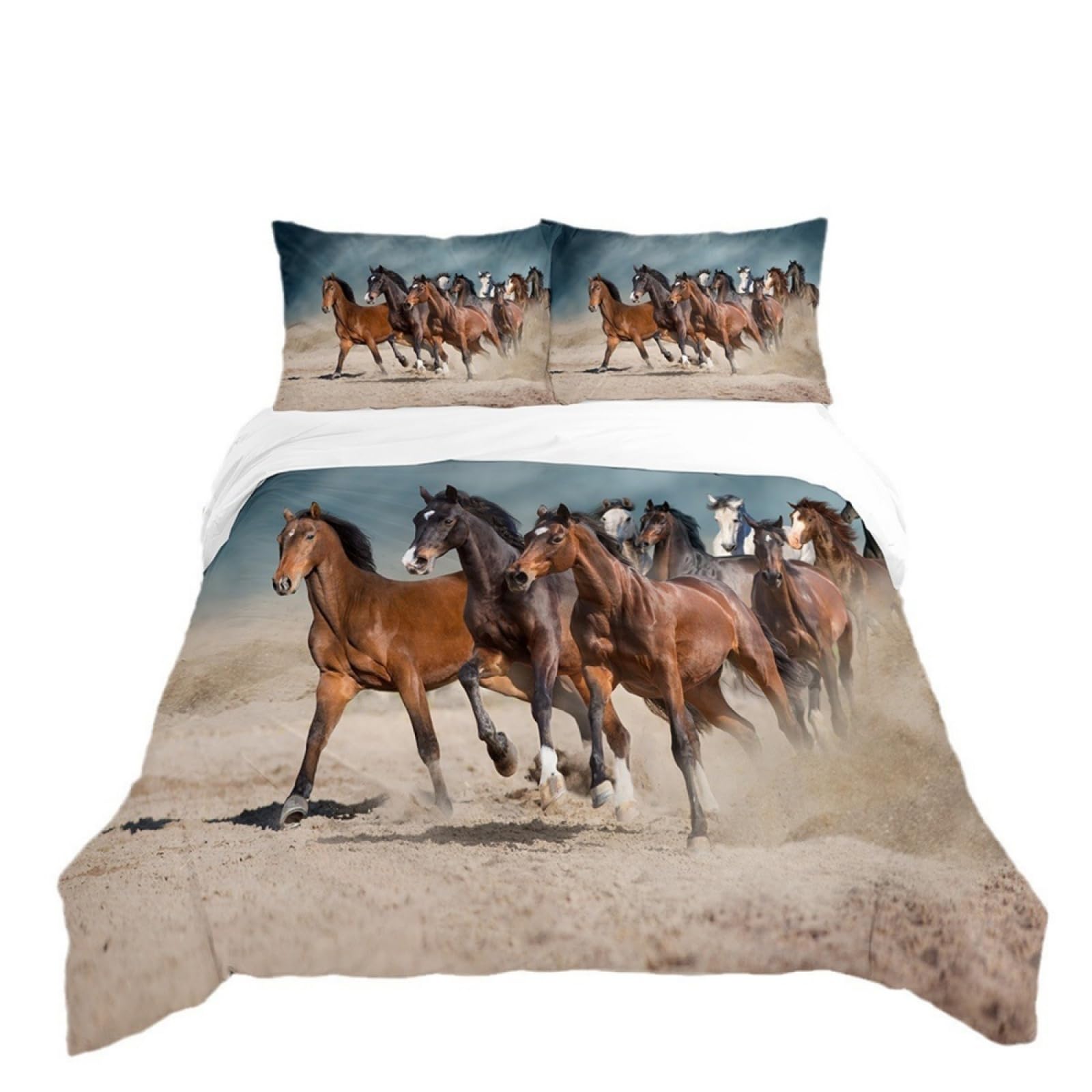 King Size Duvet Cover Sets Retro Blue Brown King Size Bedding