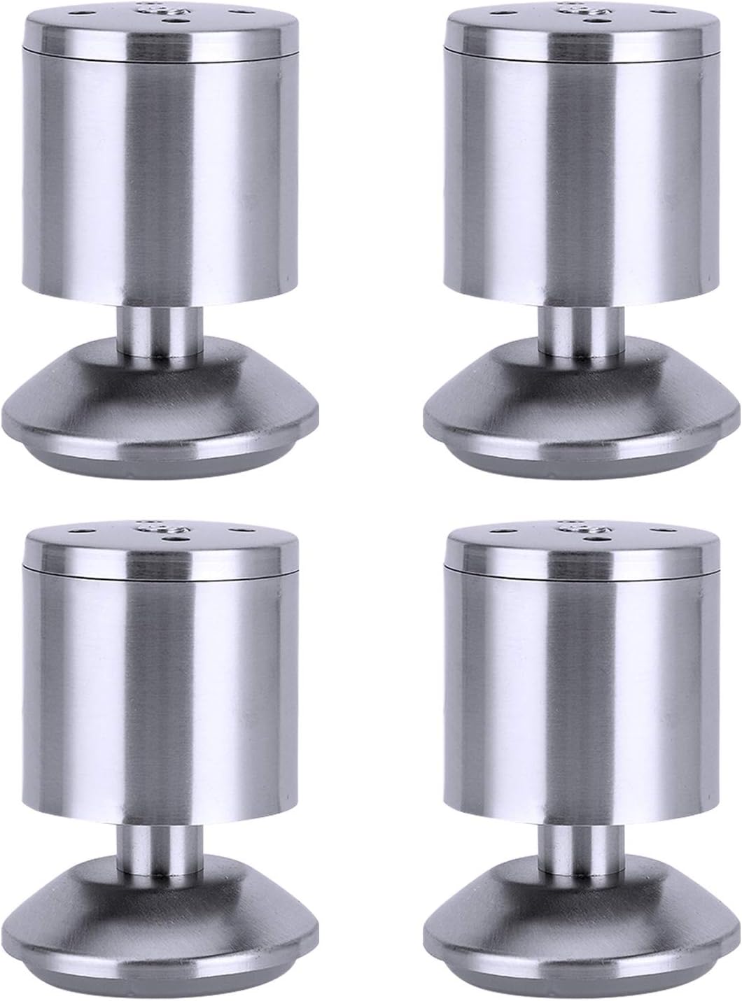 Furniture Riser (Pack of 4) Stainless Steel Table Riser Heavy Duty Detachable Lifts Great for Under Storage (S)