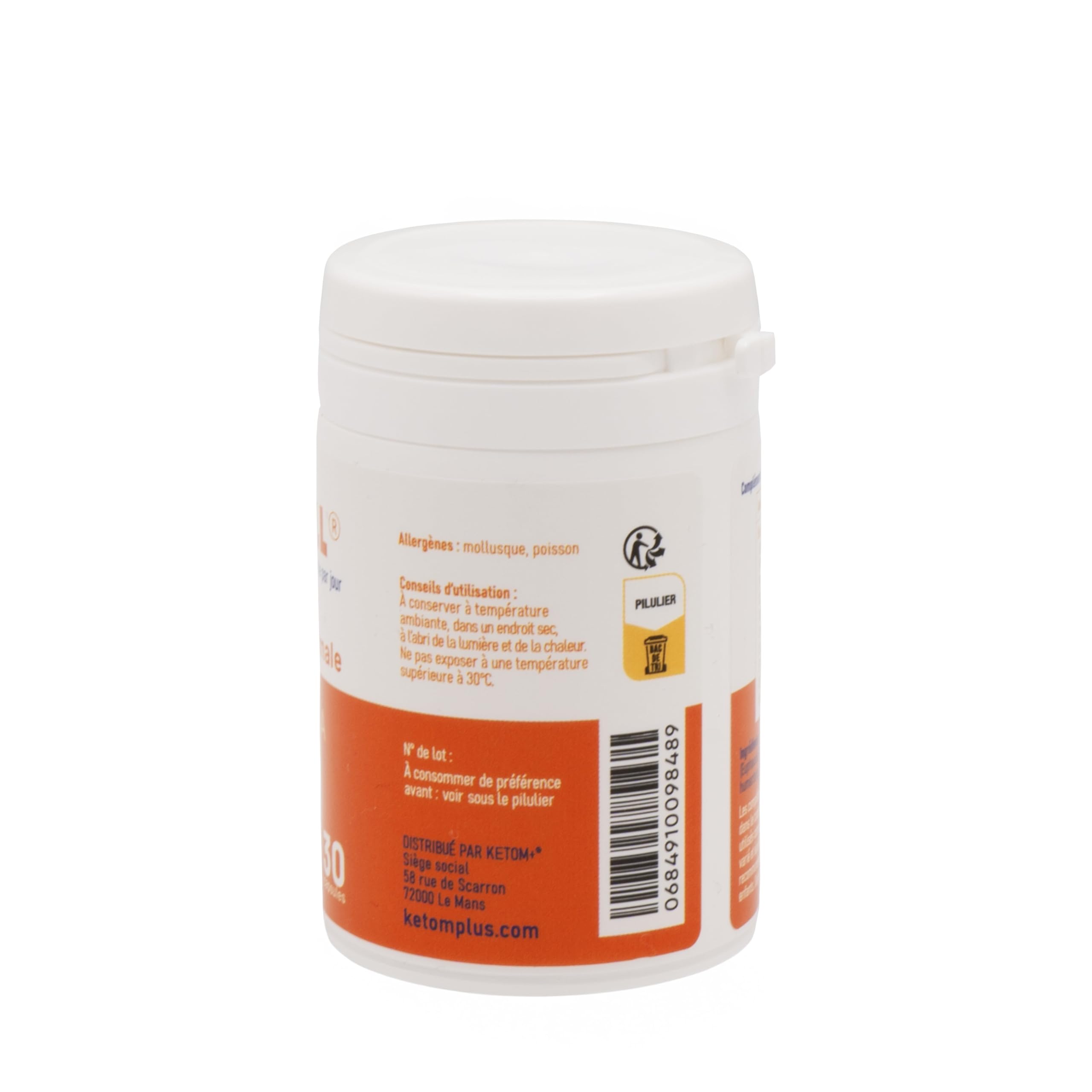 CETOKRILL® Huile de Krill 590 mg – Oméga-3 EPA DHA, Phospholipides, Choline & Astaxanthine – Cerveau, Cœur & Vision – 30 Capsules – Made in France