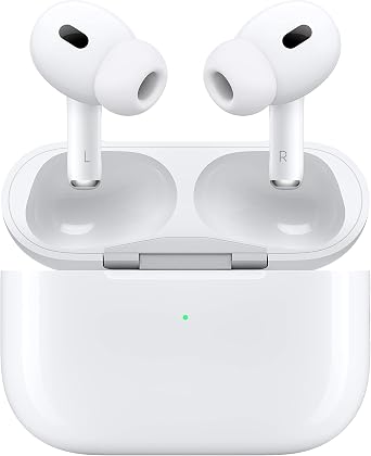 Apple AirPods Pro (2nd Gen) Wireless Earbuds, Up to 2X More Active Noise Cancelling, Adaptive Transparency, Personalized Spatial Audio MagSafe Charging Case (Lightning) Bluetooth Headphones for iPhone