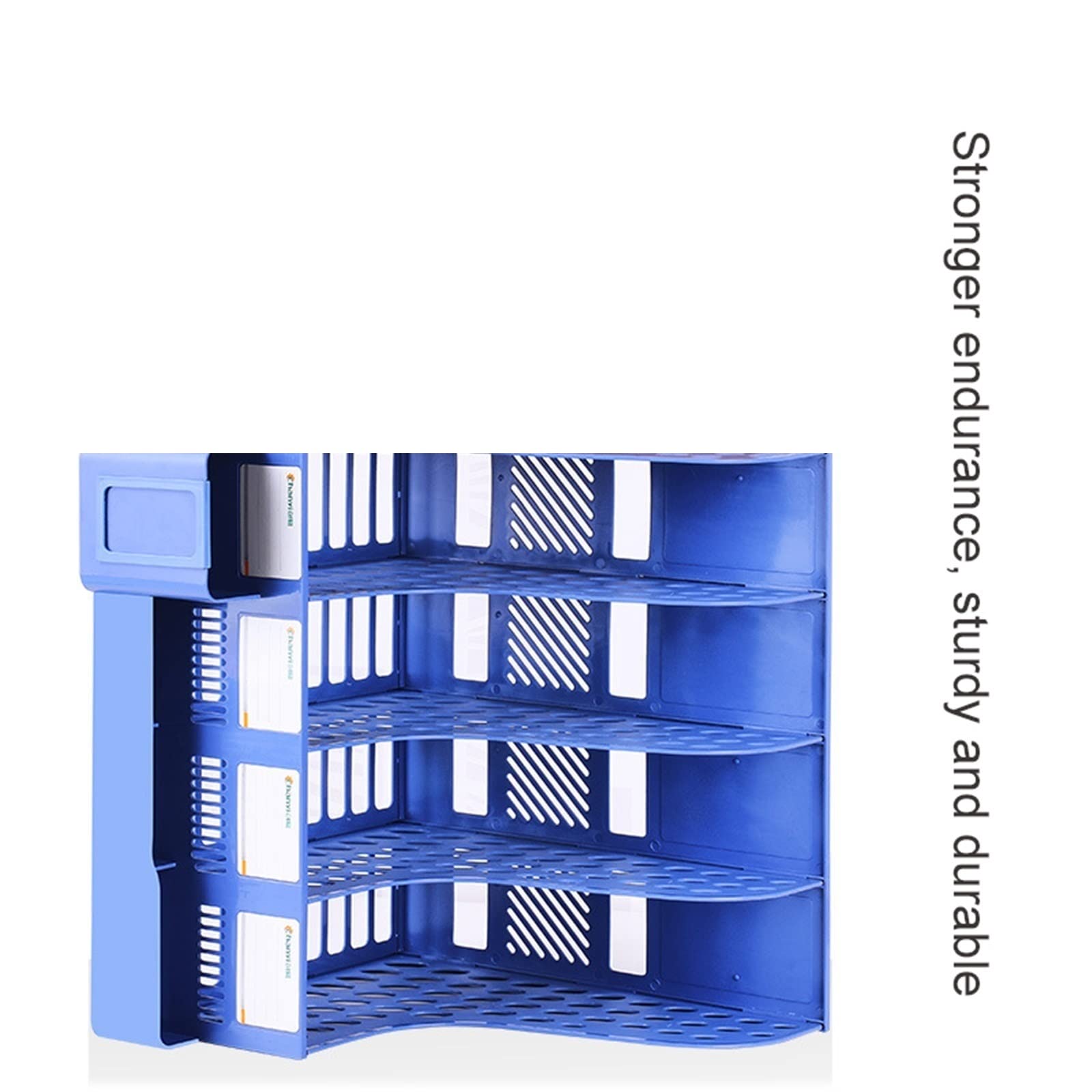 Scaffale per documenti a 4 colonne Scrivania e libreria Semplice cestino per documenti per forniture per ufficio Scatola di archiviazione Cartella di file Supporto per libri Supporto per file desktop