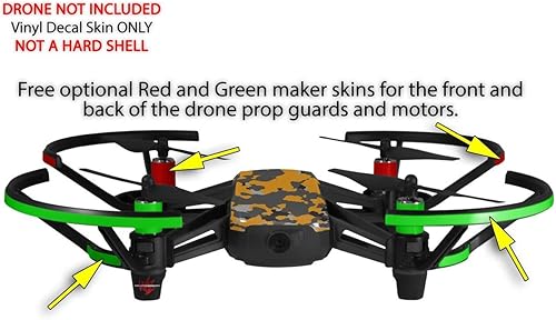 Miniatura 3 de Skin Wrap 2Pack para DJI Ryze Tello Drone wraptorcamo Vieja Escuela camuflaje naranja Drone No Incluidas