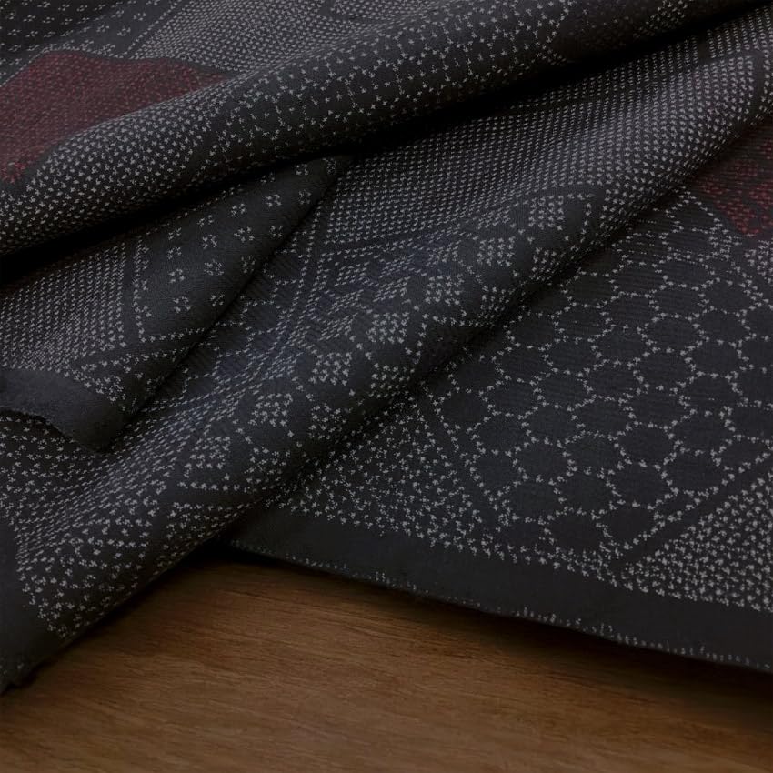 Amazon | 着物のはぎれ 手織縦緯絣 大島紬 泥大島 7マルキ 菱柄 50cm