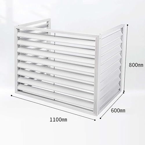 Vista 26 de Cubierta de aire acondicionado para ventana al aire libre, de aluminio, resistente a la intemperie, cubierta de protección central de aire Negro