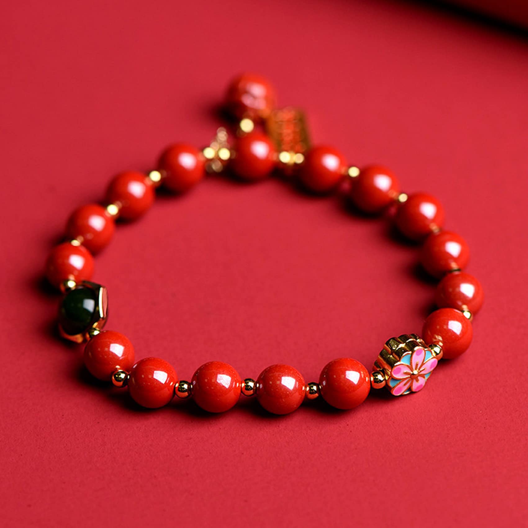 風水ブレスレット 天然宝石ブレスレット 辰砂クリスタルブレスレット 6mm ラッキーチャームブレスレット レディース メンズ レイキ  Amazon.co.jp: 天然朱色の縁起の良い竹のブレスレット 風水 富 繁栄 スピリチュアル ヒーリング 悪霊に対するお守り 幸福 チャクラ ...