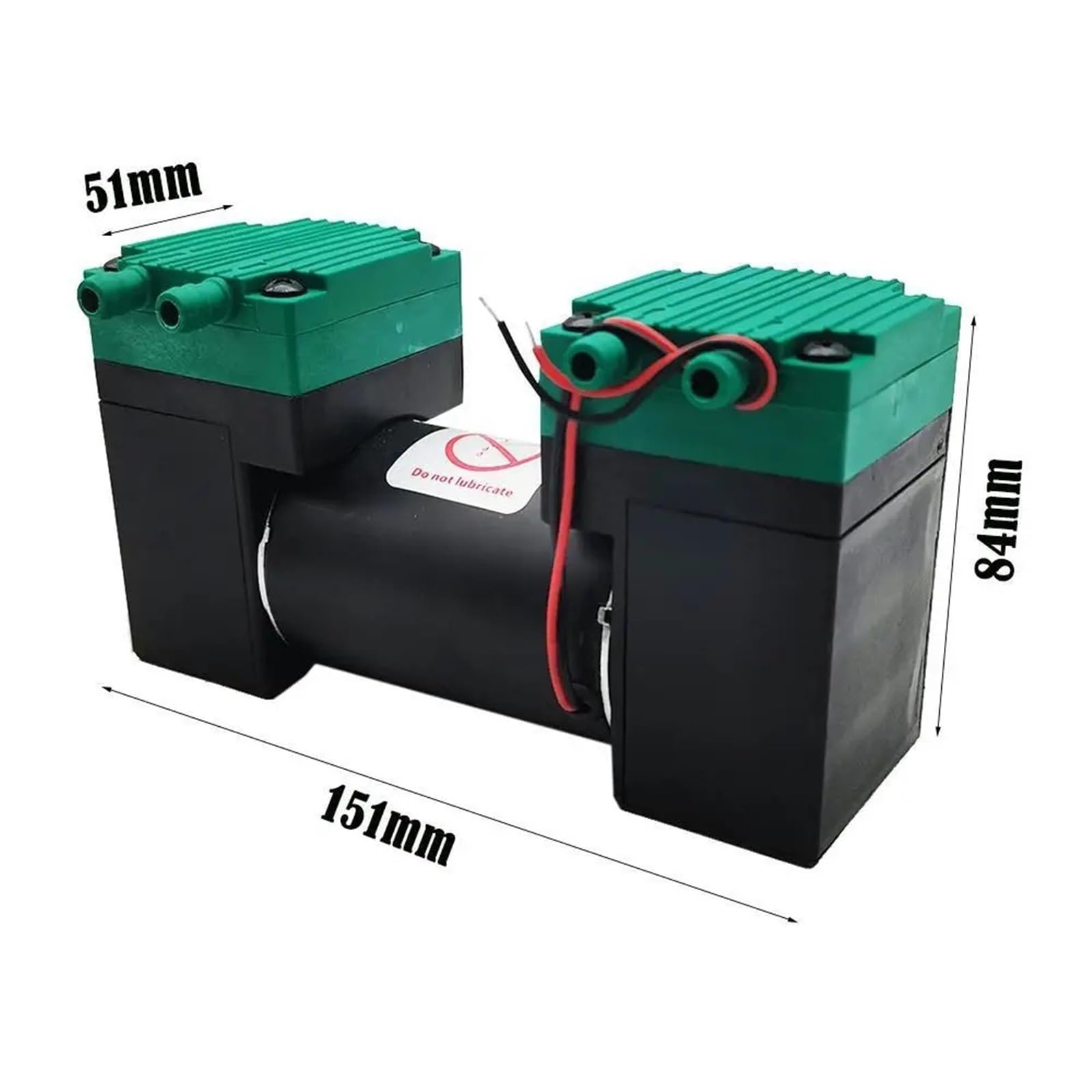 Bomba de vacío micro, bomba eléctrica, bomba de aire pequeña silenciosa, bomba de diafragma de doble cabezal, 20L/MIN(12V)