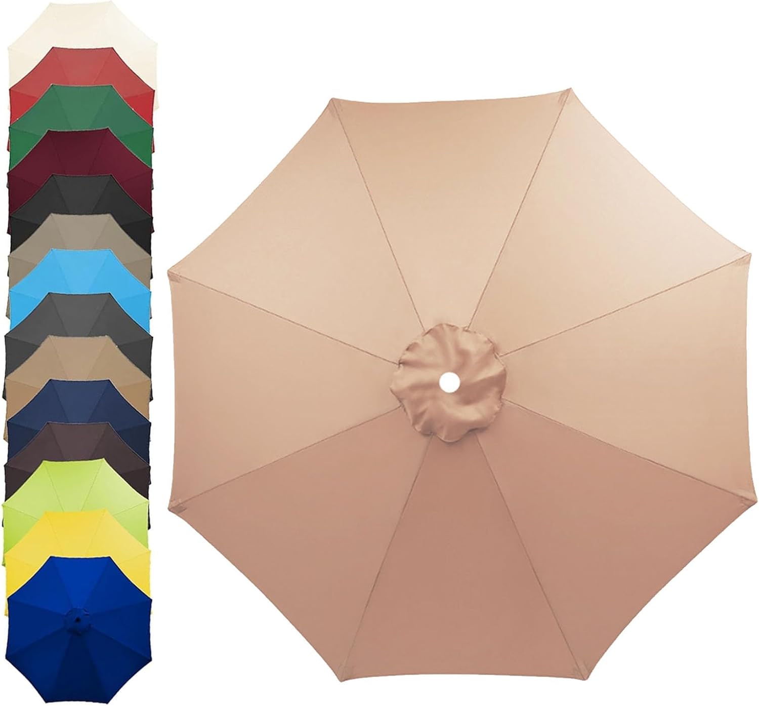 Patio Umbrella Replacement Canopy Square Cantilever Top Cover Outdoor,Large 300cm Patio Umbrella Replacement Canopy Sunshade Cover for Outdoor Garden Parasol Durable Waterproof Fabric Fits 6