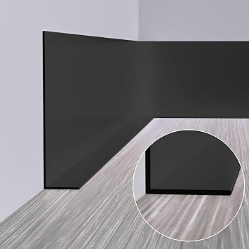 Duzzy Flexible Baseboard Molding Trim, 5 Inch(W) x 20 Feet(L) Peel and Stick Rubber Wall Trim Molding, Self-Adhesive Vinyl Wall Base Cove Base