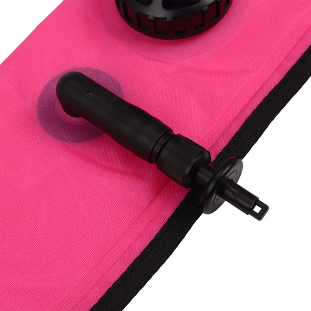 2 unidades 1M Buceo Buceo Inflable SMB Señal Marcador Visibilidad Float Señal Tubo Salchicha, Rosa Rojo