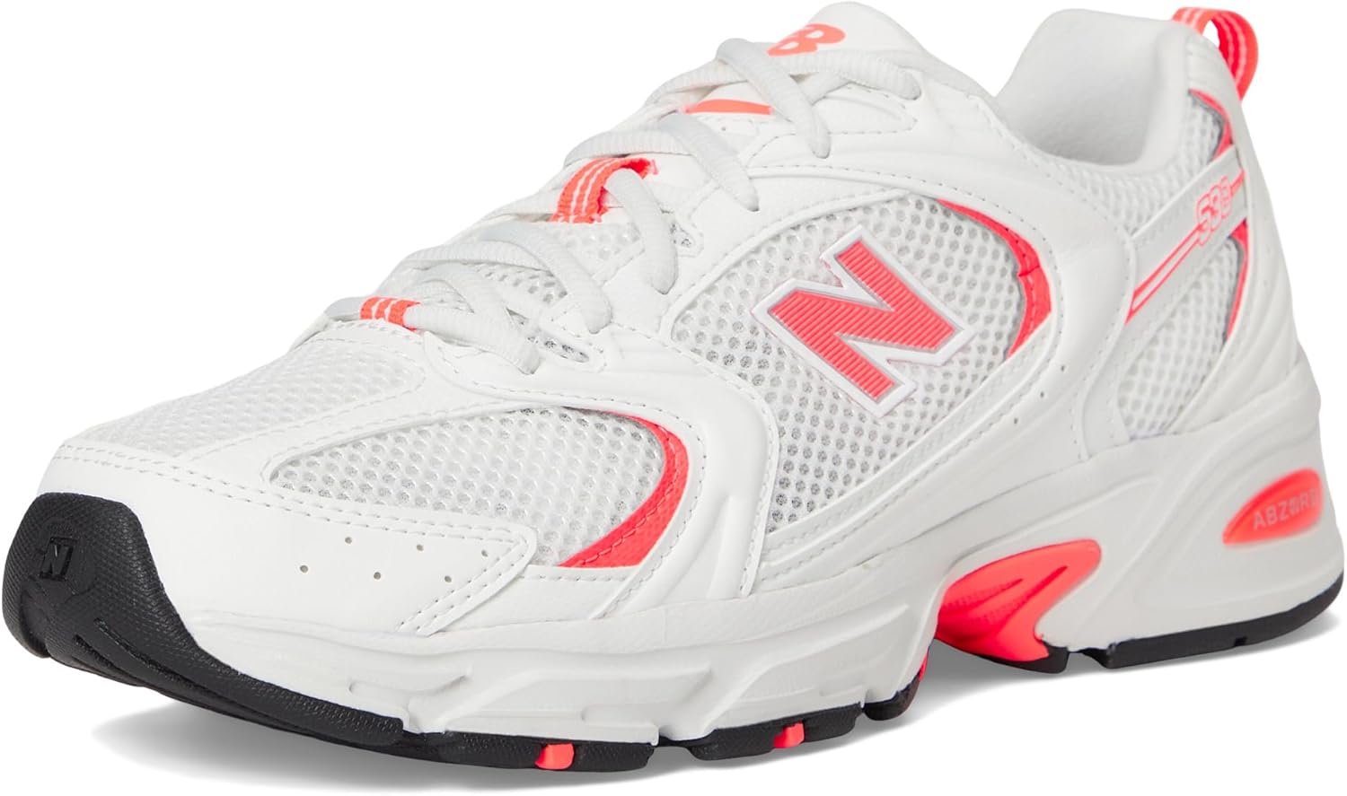 New Balance Unisex 530 White/Orange Men 9.5,Women 11 Medium - Image 2