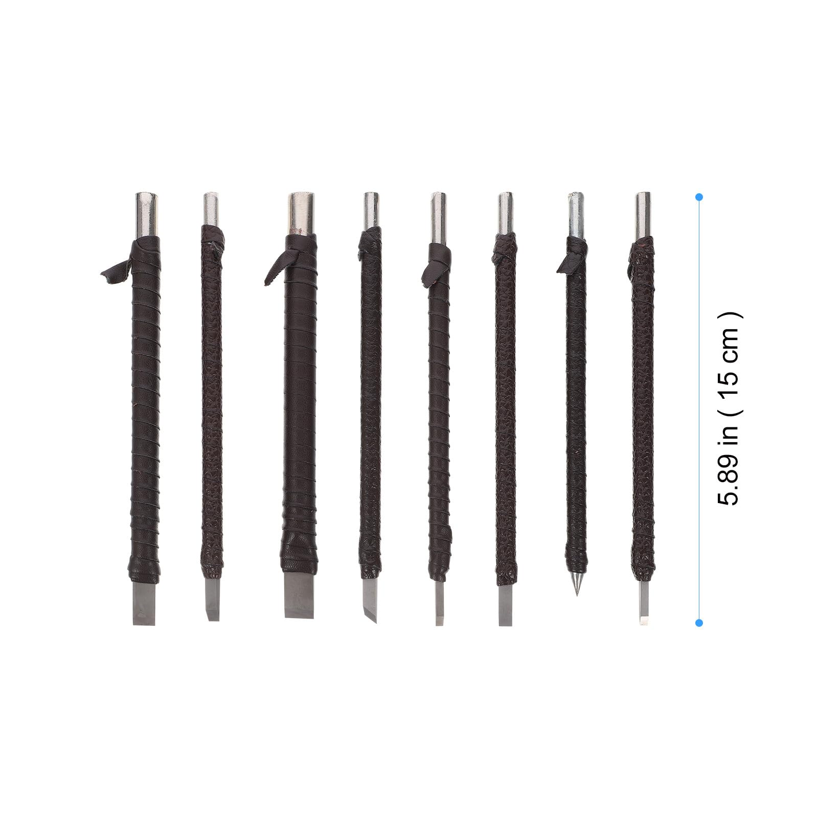 Set da 8 Utensili per Intaglio del Legno in Tungsteno, Coltelli e Scalpelli con Custodia Portatile, Kit per Artigiani e Principianti per Lavorazione e Incisione del Legno