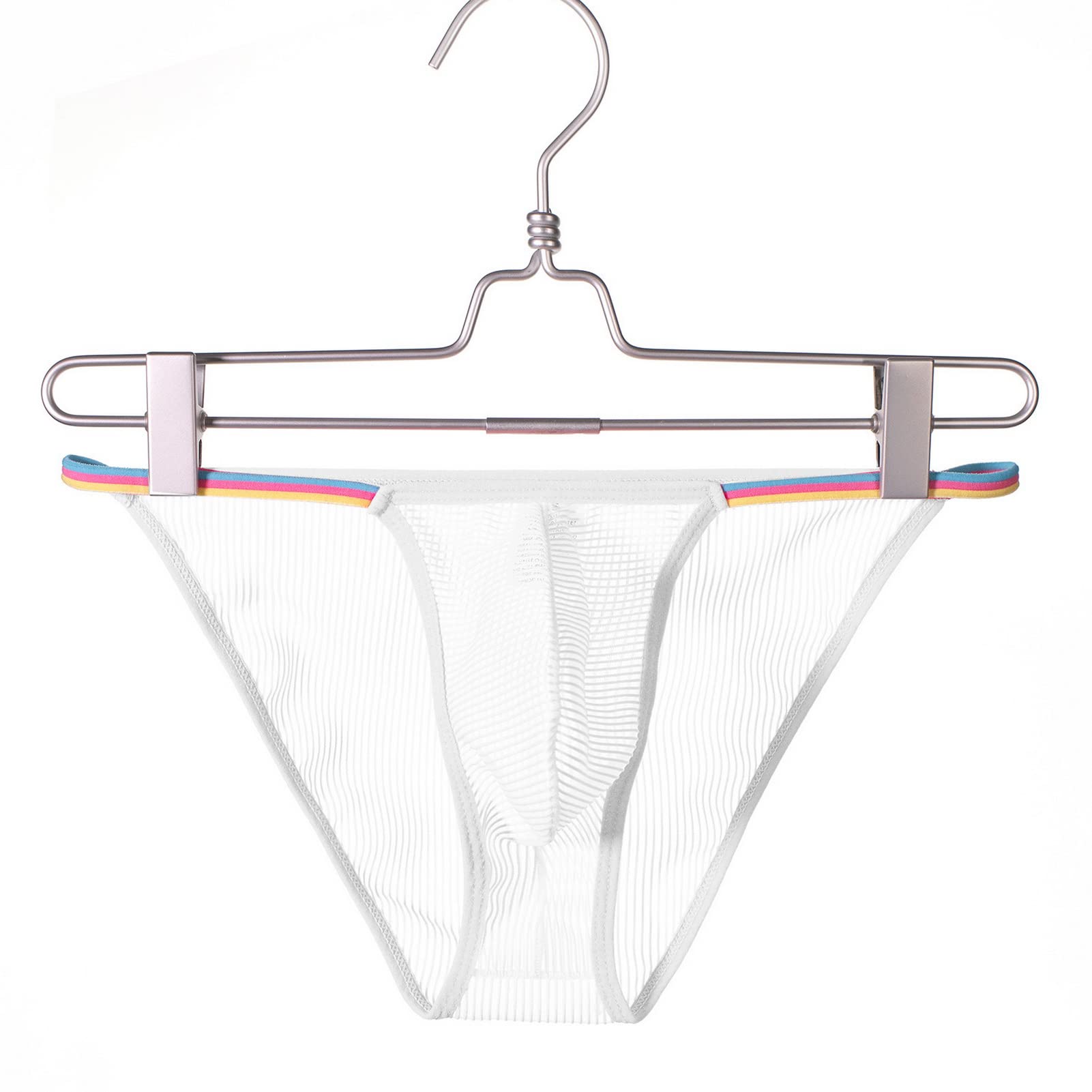 Faringoto Slip da uomo biancheria intima ultra sottile in rete pura mutande