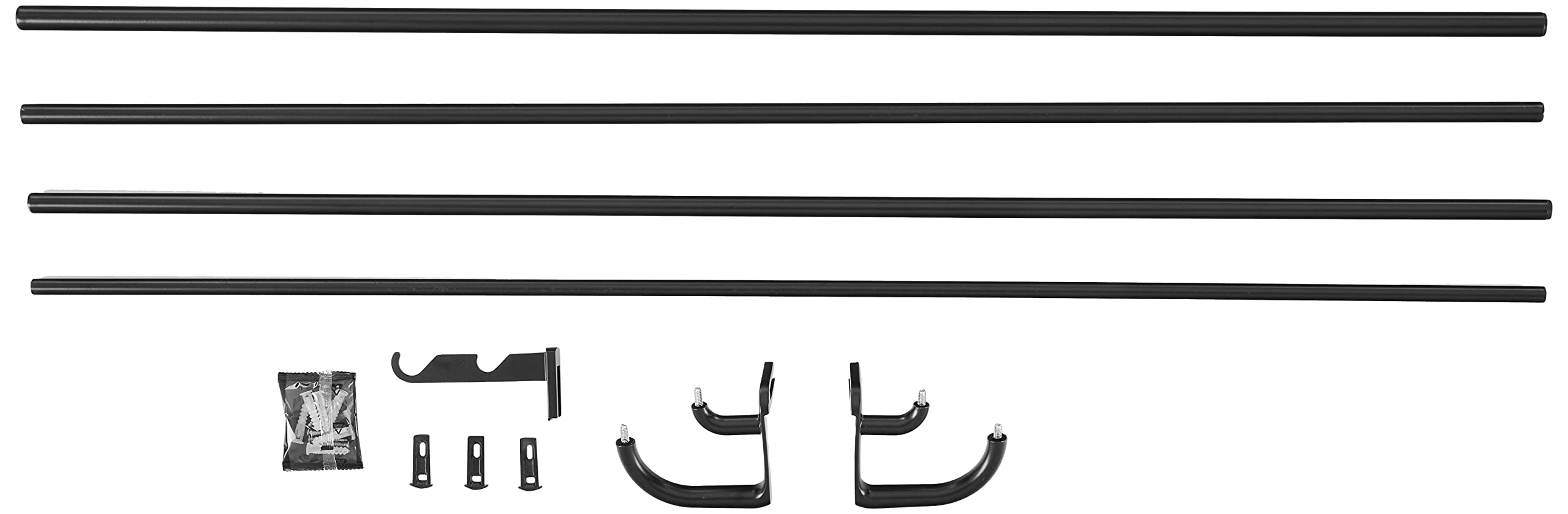 Umbra 1005892-797-REM Twilight Double Curtain Rod Set – Wrap Around Design is Ideal for Blackout or Room Darkening Panels, 48-88 Inch (122-224cm), Dark Bronze