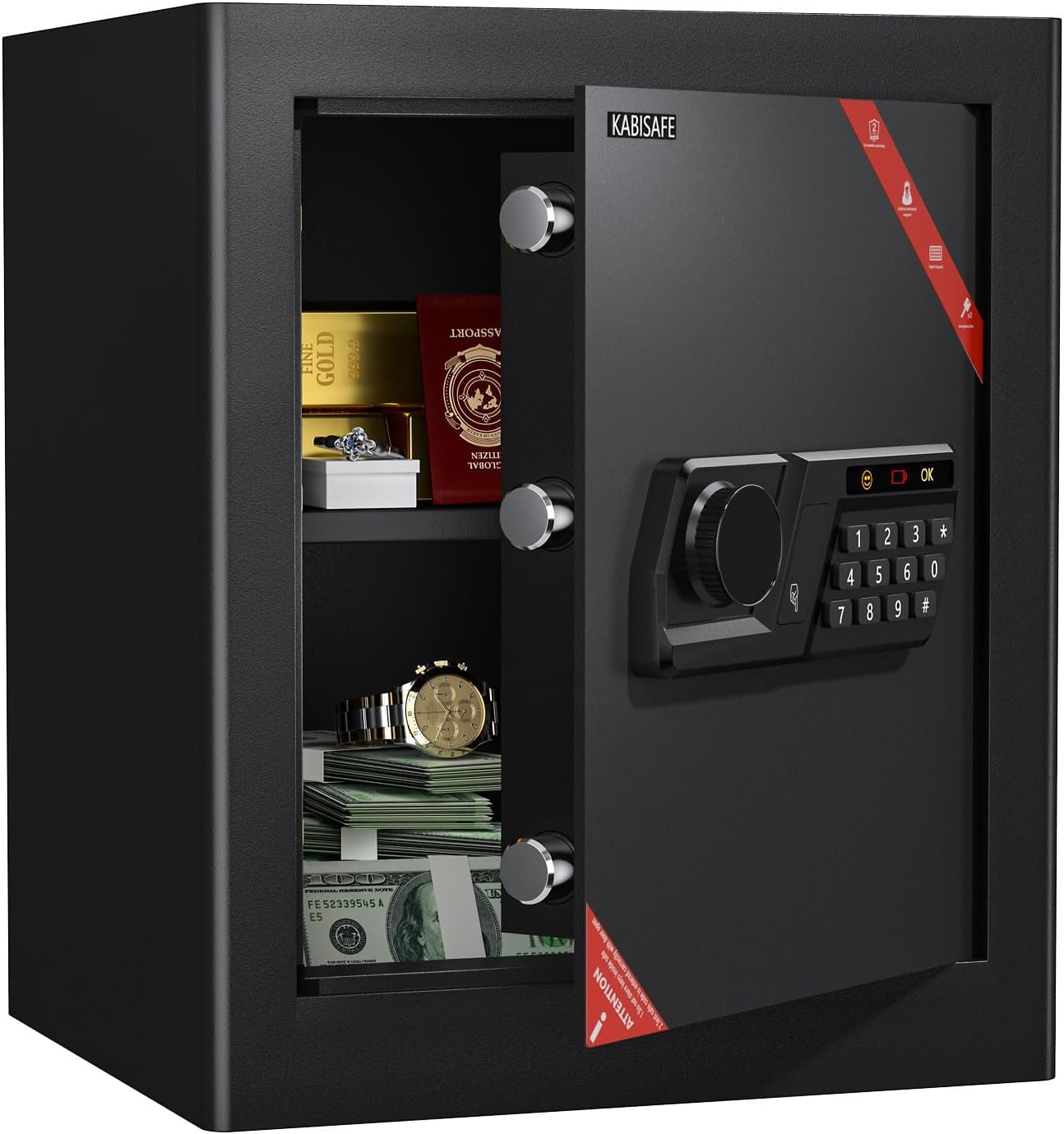 家庭用金庫 テンキー式 セキュリティーボックス 業務用 店舗用 Amazon.co.jp: KABISAFE 家庭用金庫 テンキー式 セキュリティー