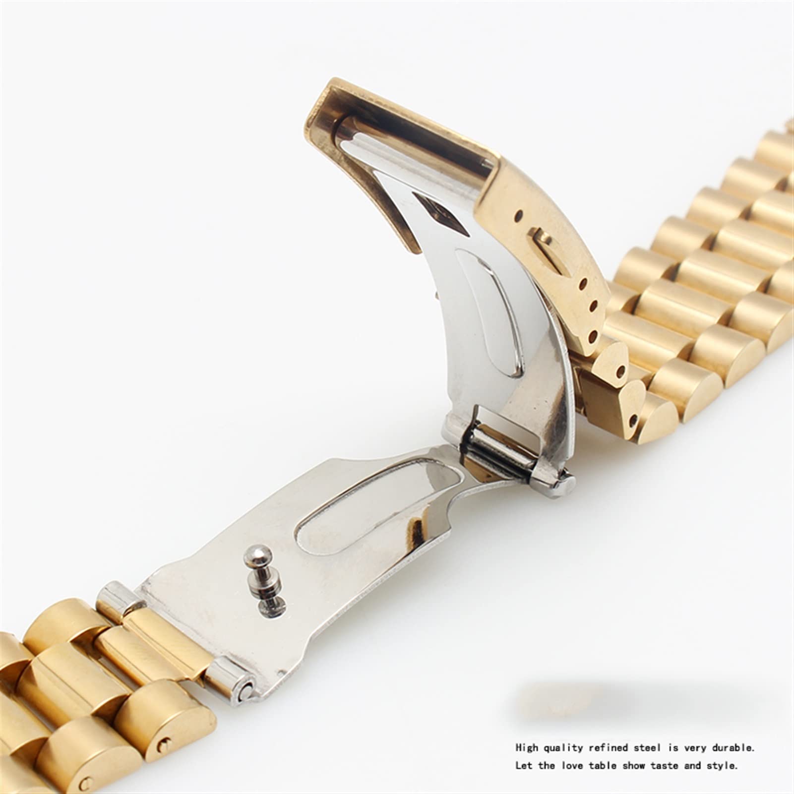 Citizen Enicar 20mm 22mm Edelstahl Uhrenarmband Stahlband mit Faltschließe