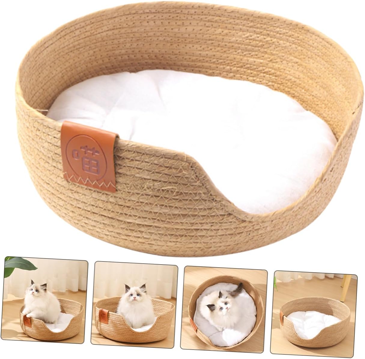 review pet Sleeping House Soft Bed The Summer Chair Bed Household Dog Bed Cool pet Bed nest with Cotton mat Cotton pad cat Sleeping Bed Resting nest cat Basket pet House