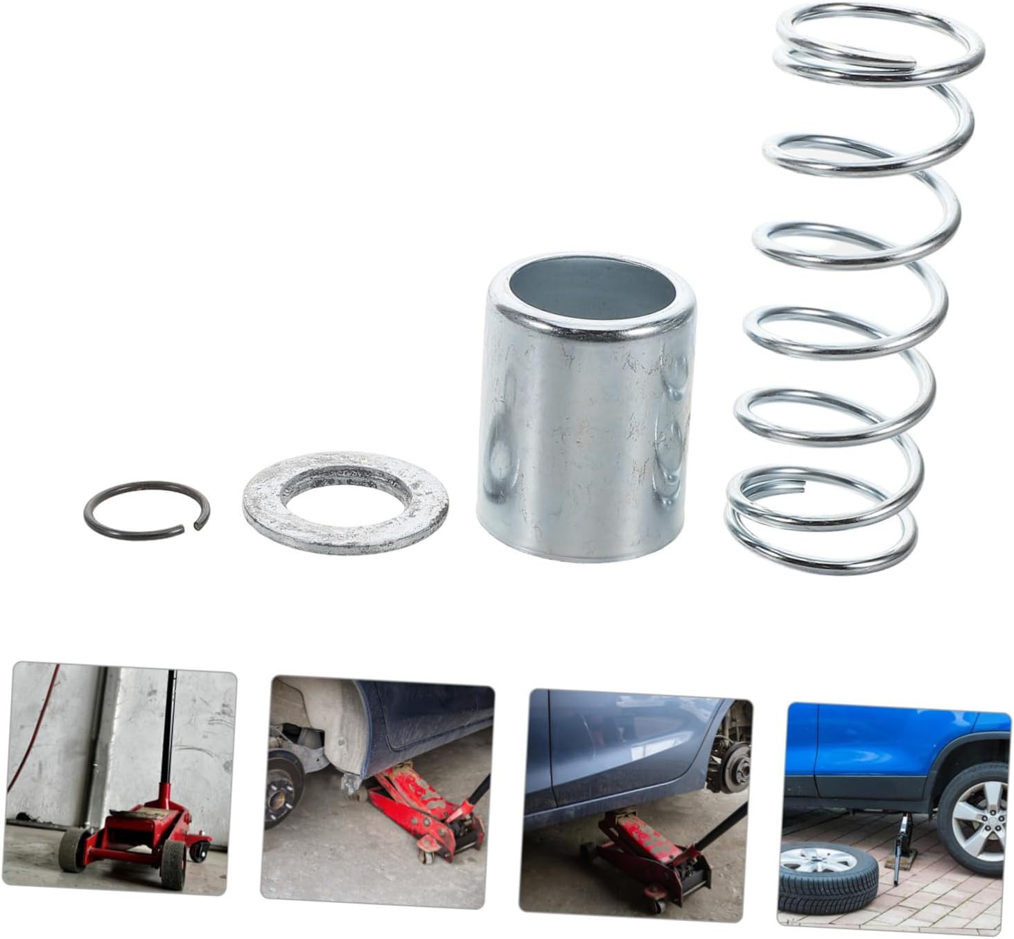 SOLUSTRE Jack Plunger Kit with Dual Pump Oil Pump for Floor Jack Repair Construction for Efficient Lifting and Versatile Replacement of Hydraulic Parts