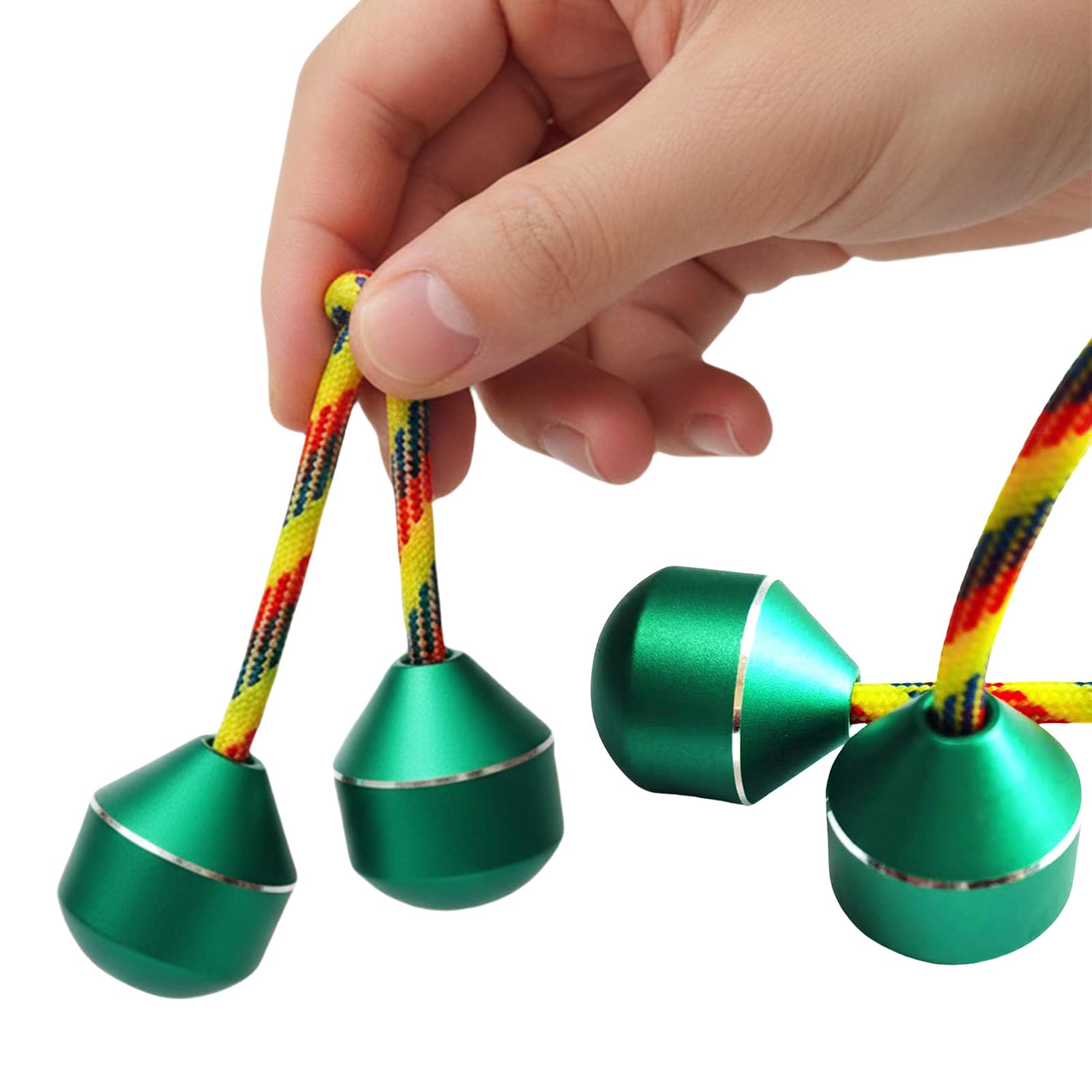 Fidget Beads, Worry Fidget Finger Toy with Paracord, Metal Weighted Stress Relief Fidget Toy, Portable Beads Skill Toy with Rope for Finger Dexterity, Focus & Anxiety Relief for Men, Women & Teens