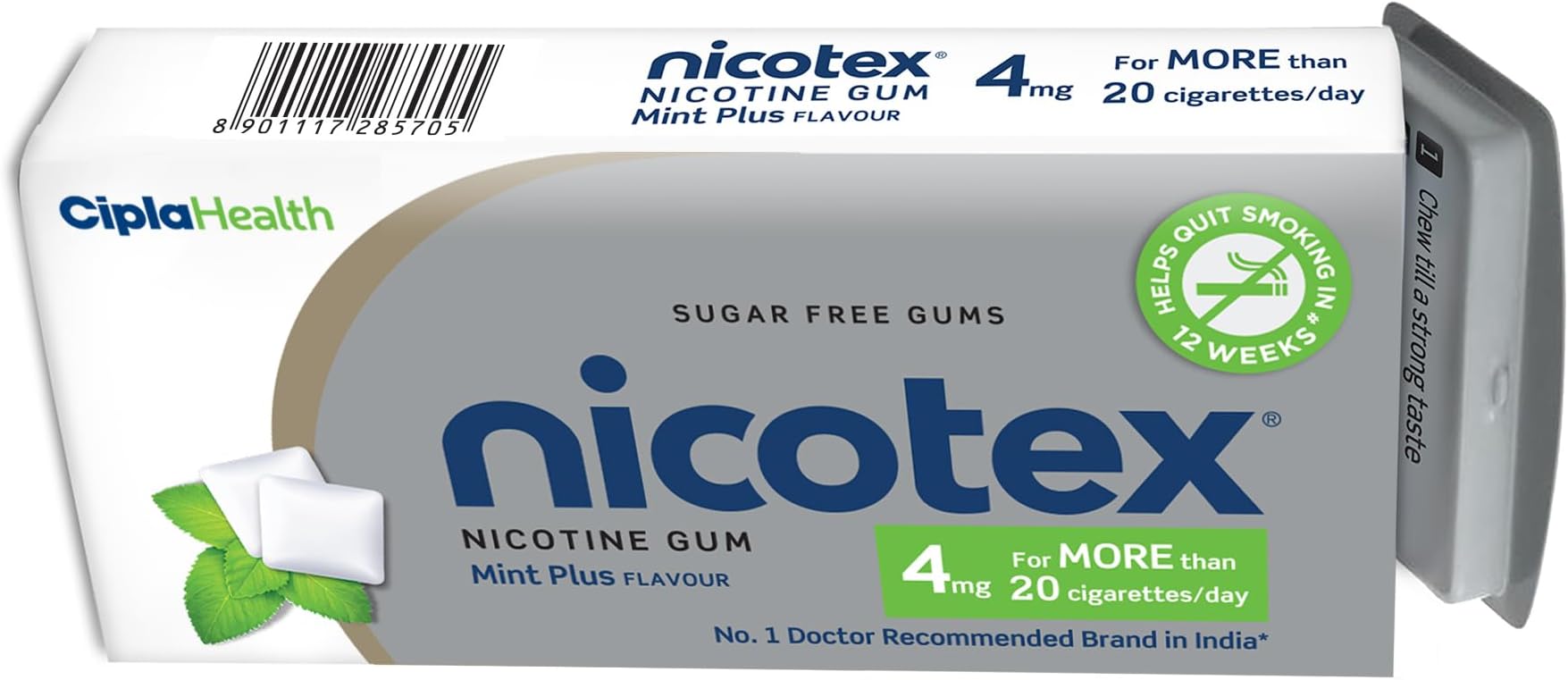 Nicotex 4mg Mint Plus - Tin of 29 Gums