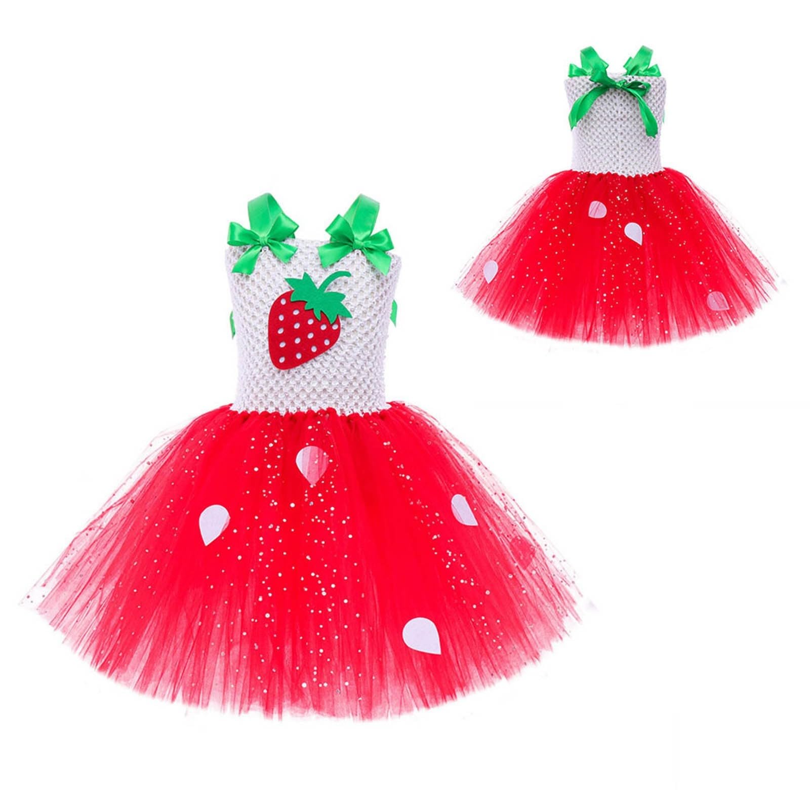 Generisch Vestido de verano para niña, diseño de dibujos animados, para fiestas infantiles, actuaciones, cosplay