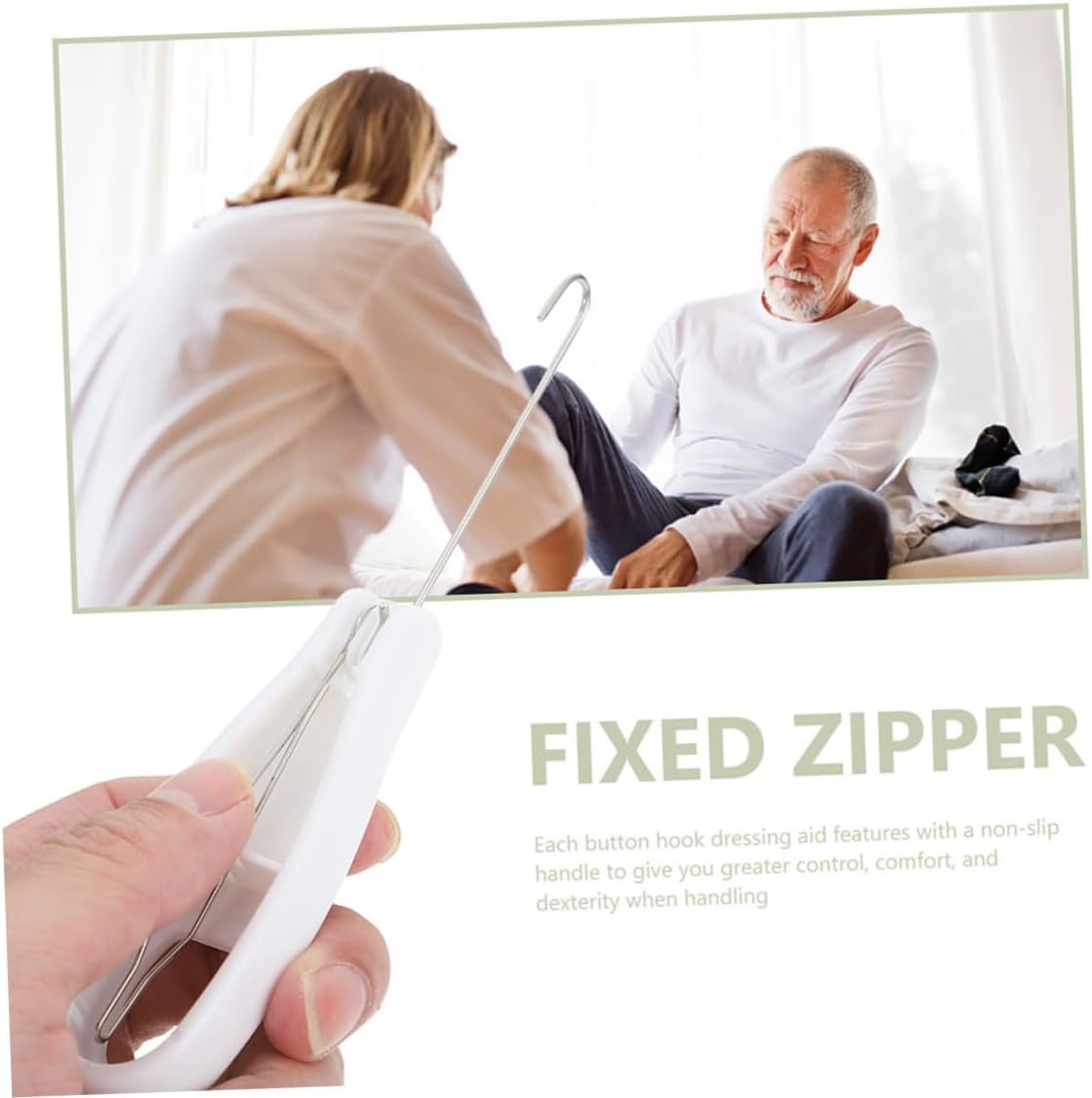 2pcs Button Hook Tools for Clothing Dressing Assistance Lightweight Convenient Buttoning Aid for Elderly and Disabled Single-Handed Clothes Button Helper Zipper Pull Support Device