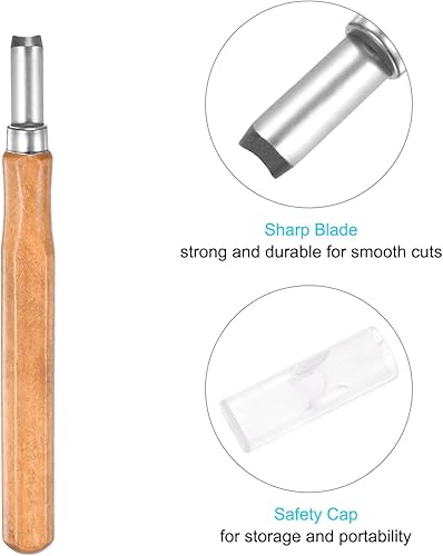 Miniatura 4 de uxcell Cuchillo de tallado de madera, cinceles, acero de alta velocidad de 0.335 in de alta velocidad para escultura de arco grande para