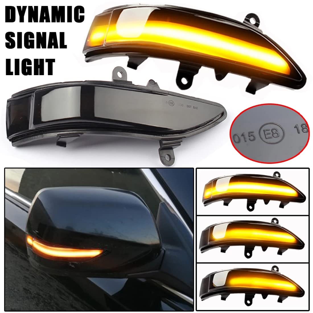 Dynamiczny kierunkowskaz Lusterko wsteczne Przydymione soczewki Kierunkowskaz Kierunkowskaz LED Turn Singal Migacz Kompatybilny z Subaru Outback Legacy 2008-2011