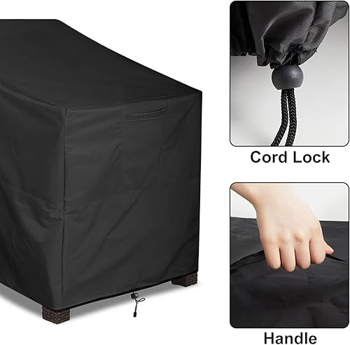 Miniatura 3 de ALSTER Paquete de 2 fundas para sillas de exterior, fundas para sillas de patio (30 pulgadas de largo x 34 pulgadas de ancho x 39 pulgadas de alto),