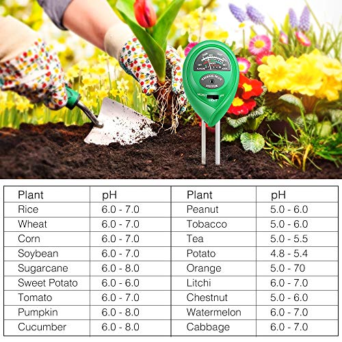 image for Lailieu Soil Test Kit 3-in-1 Soil Tester with Moisture,Light and PH Me